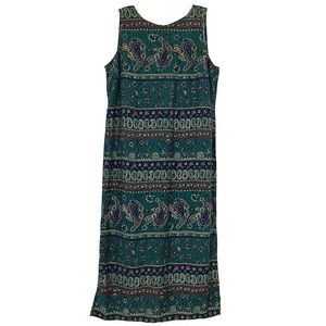 Vintage Halmode Petites midi dress paisley print